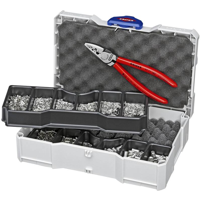 Juego de engaste KNIPEX (alicates de engaste y surtido de casquillos de engaste) - 97 90 05