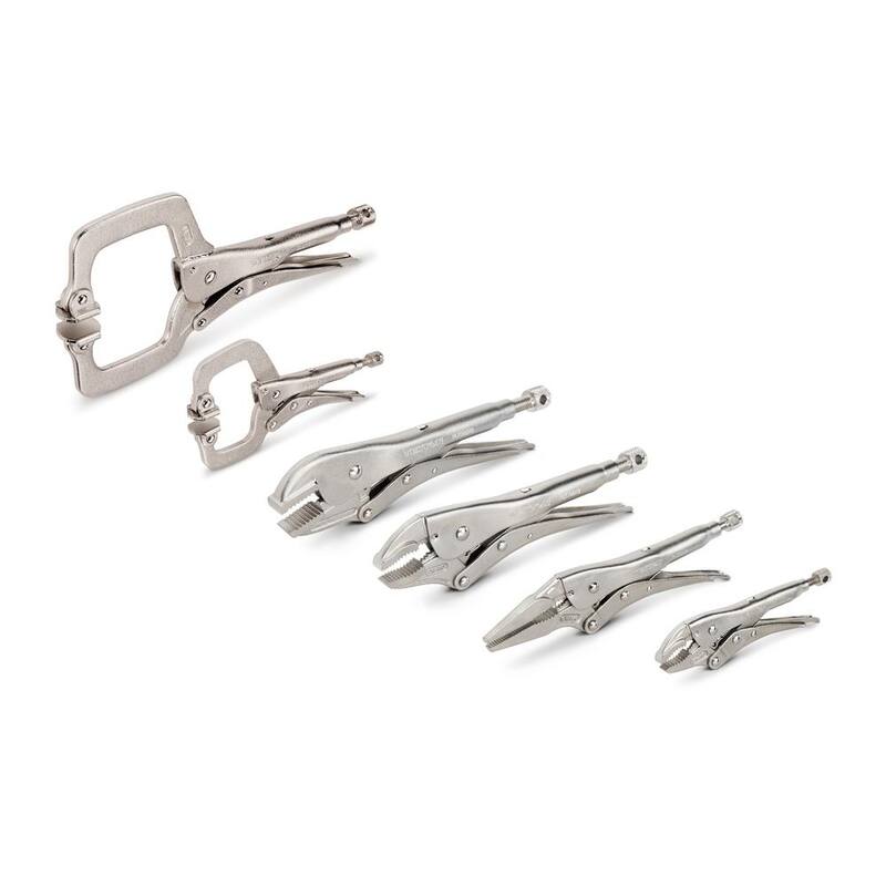 Set de 6 piezas de pinza en C giratoria y alicates de bloqueo TEKTON - PLK99906