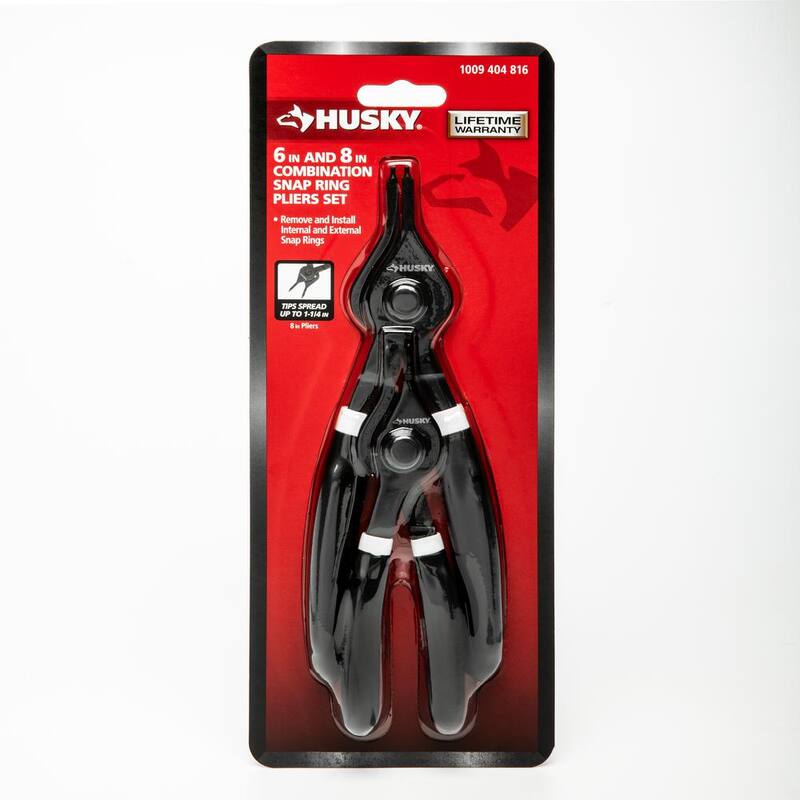 Alicates para anillos de retención de 6 y 8 pulgadas con agarre acolchonado (paquete de 2) - HSRPS68