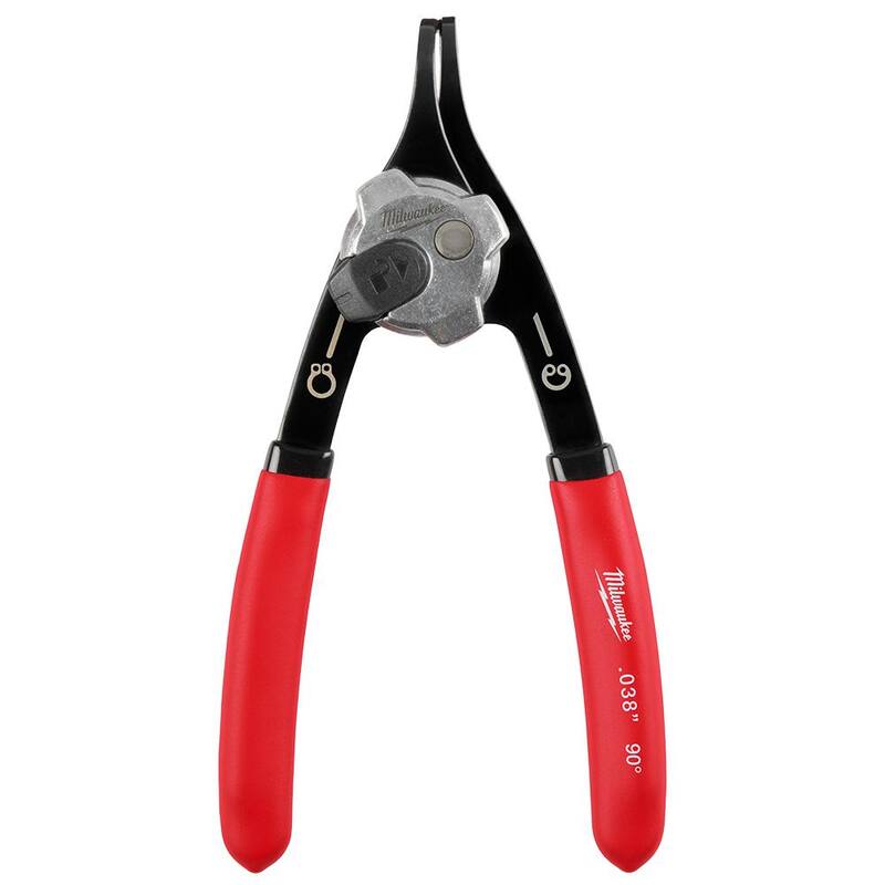 Pinzas para anillos de seguridad convertibles de 0.038 pulgadas en Milwaukee -90° - 48-22-6532
