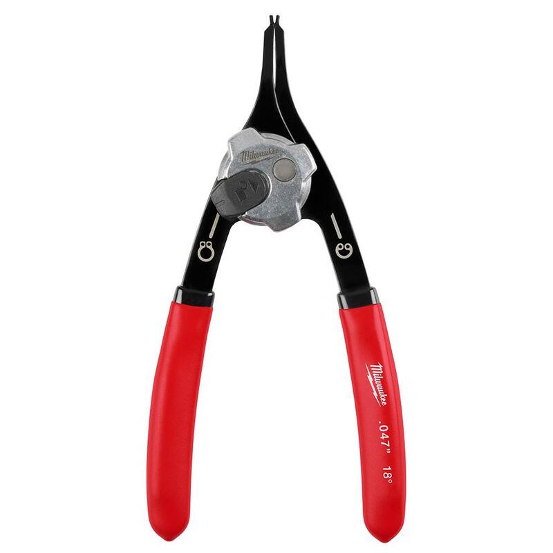 Milwaukee 0.047 pulg. Alicate convertible para anillos de presión - 18° - 48-22-6533