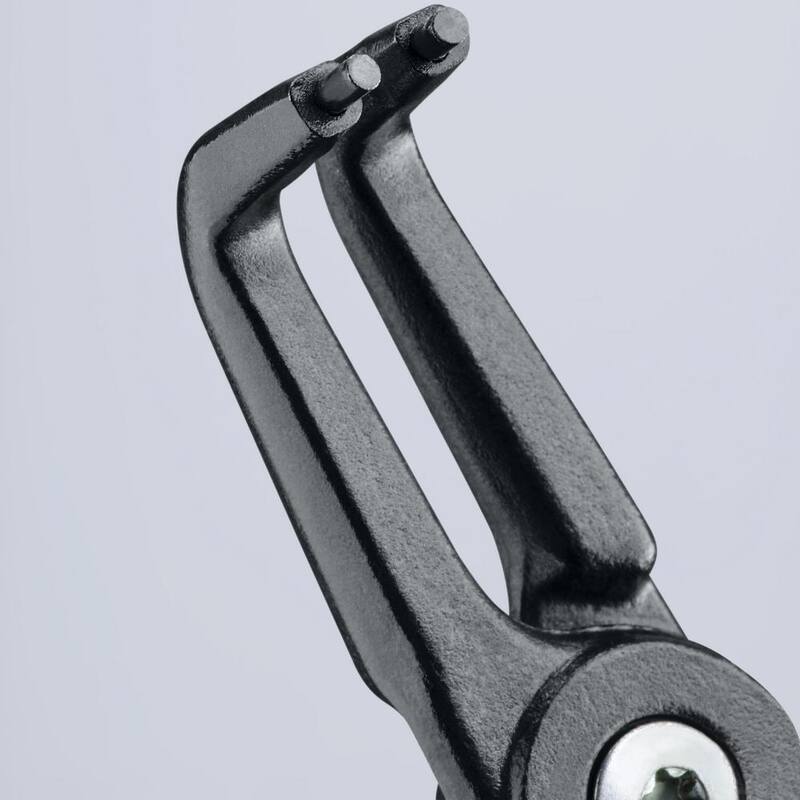 Pinzas de anillo de retención de precisión KNIPEX con limitador interno de 90 grados en ángulo-con apertura ajustable - 48 41 J31