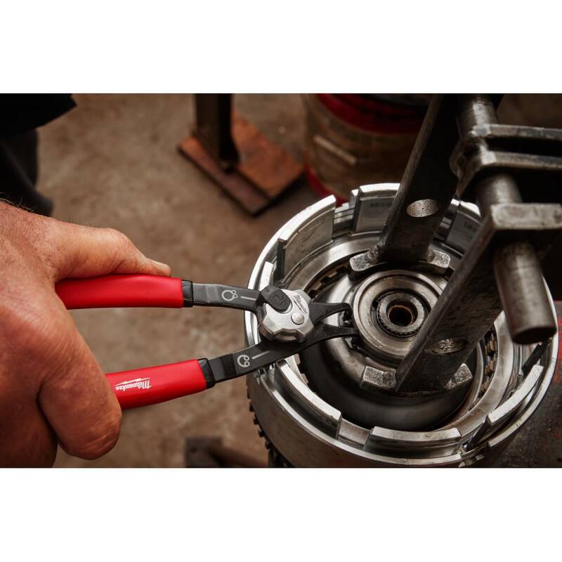 Pinzas para anillos de seguridad convertibles de 45° de Milwaukee de 0.070 pulgadas - 48-22-6537