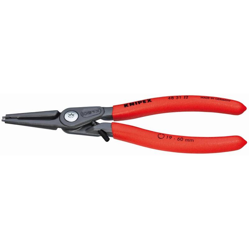 Pinzas de anillo de retención de precisión KNIPEX con limitador - Internas rectas - Con apertura ajustable - 48 31 J2