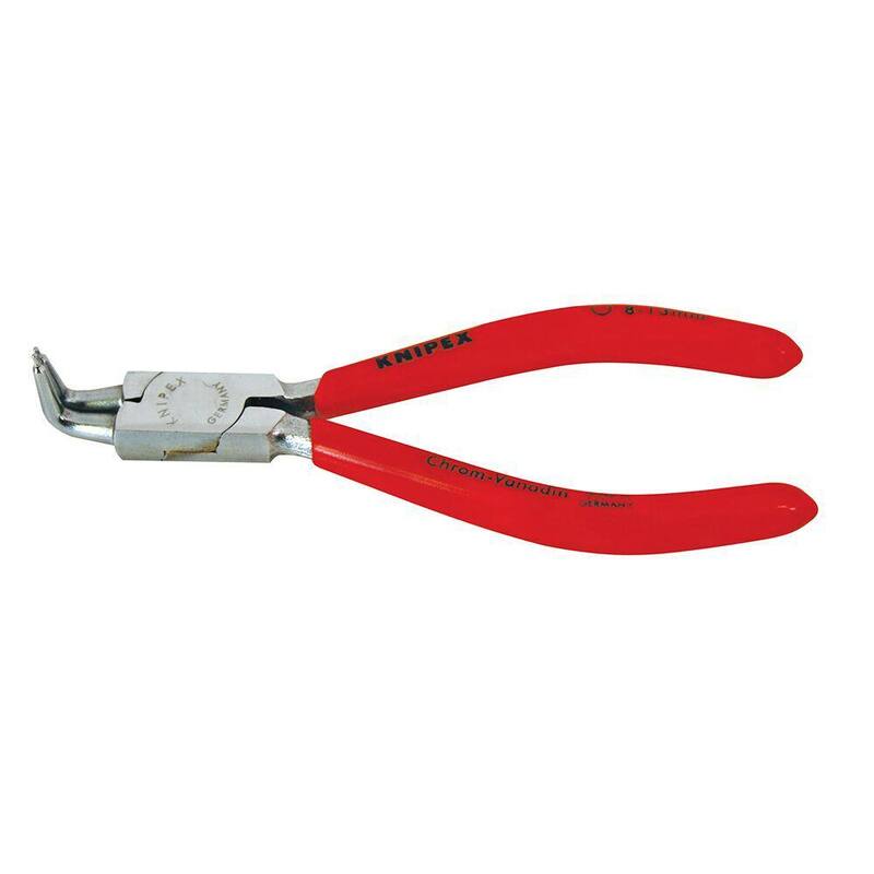 Alicates para anillos de seguridad internos de 90 grados de ángulo con punta forjada cromada de 8-1/2 pulgadas KNIPEX - Tamaño 3 - 44 23 J31