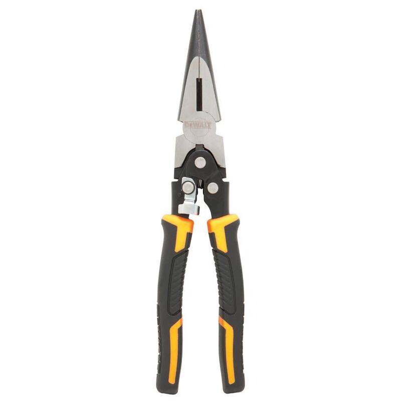 Pinzas de nariz larga de acción compuesta DEWALT de 8 pulgadas - DWHT70277