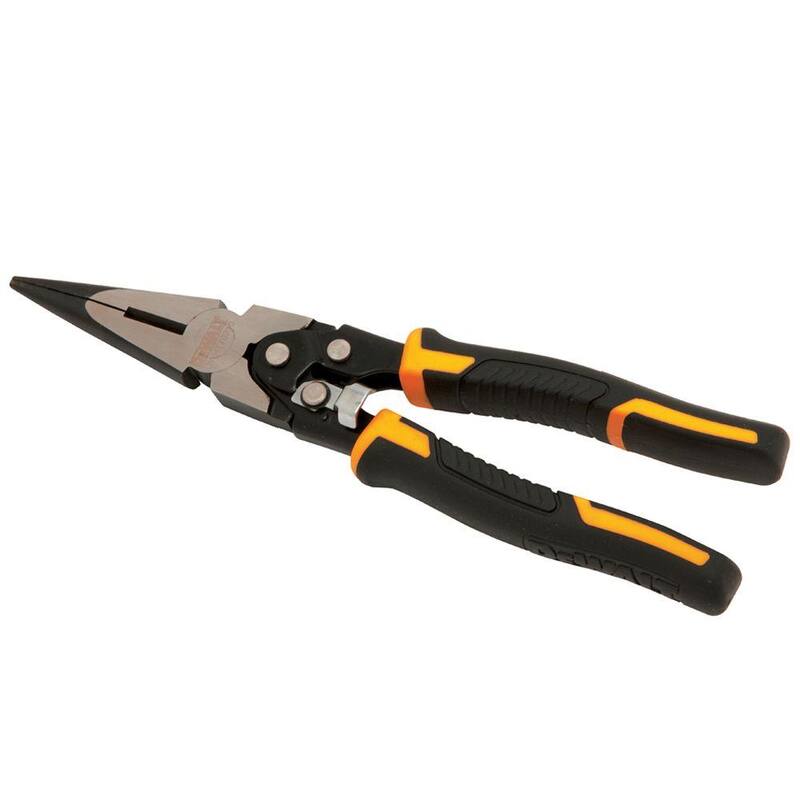 Pinzas de nariz larga de acción compuesta DEWALT de 8 pulgadas - DWHT70277