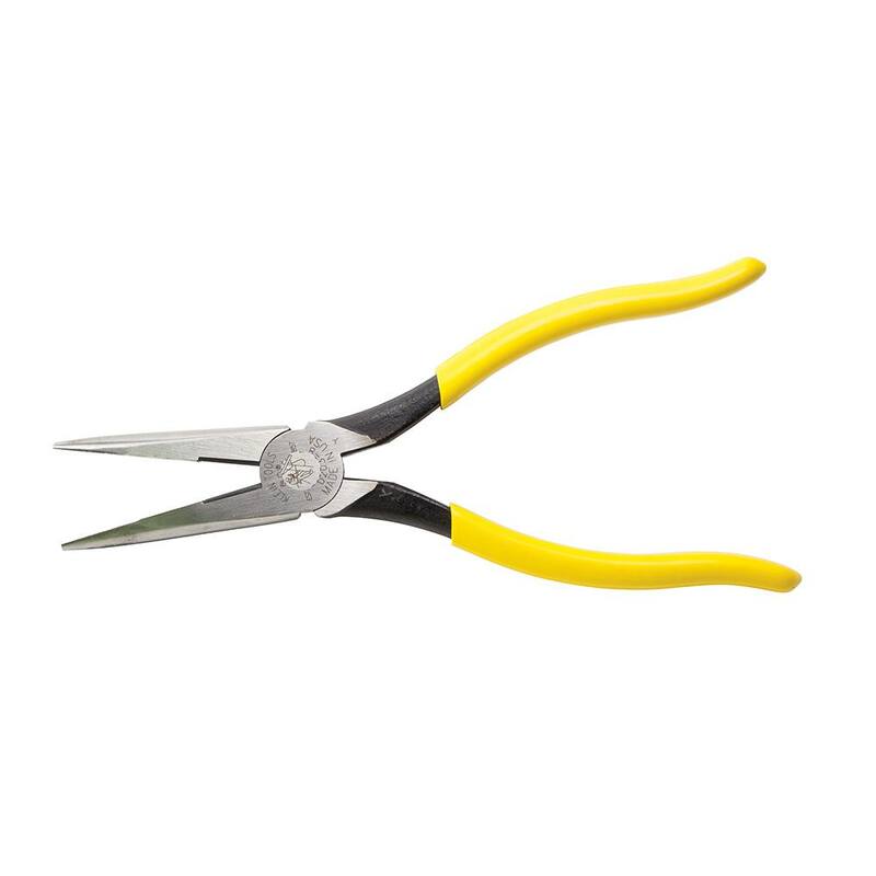 Herramientas Klein 8 pulgadas. Pinzas de corte lateral de nariz larga resistente - D203-8