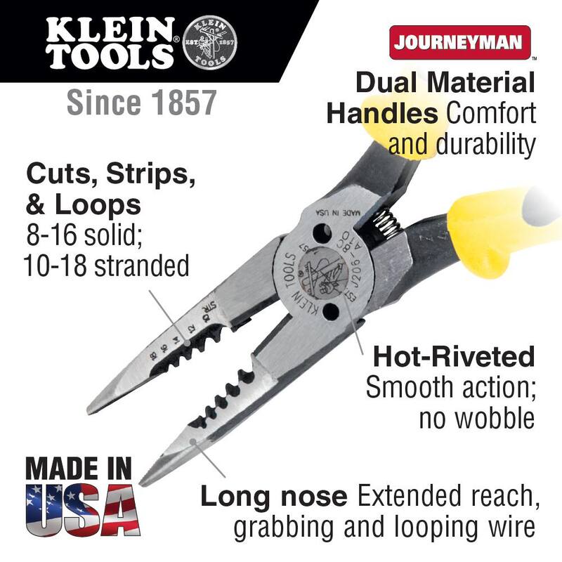 Klein Tools 8-3/8 pulgadas. Pinzas multiusos con resorte - J2068CSEN