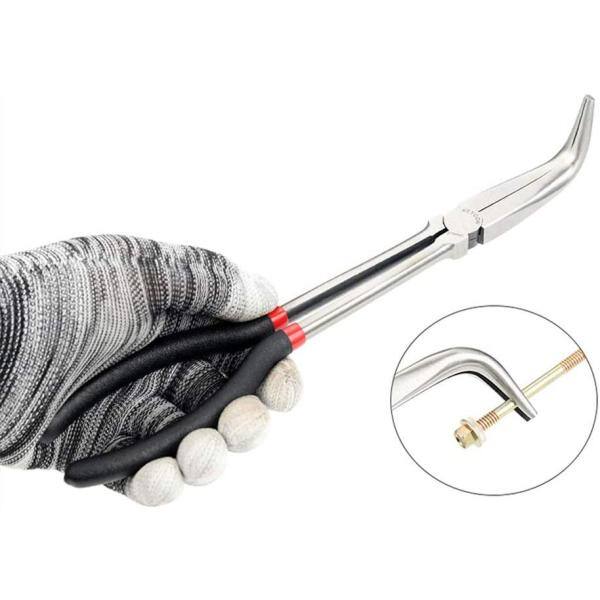 Set de 5 piezas de pinzas rectas de KING de 11 pulgadas a 90 grados, a 45 grados, para mangueras y cables, y de punta plana larga - 1915-0