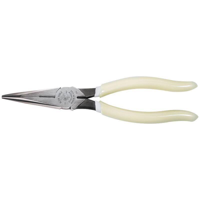 Plumillas de corte lateral de punta larga Hi-Viz de Klein Tools - D203-8-GLW