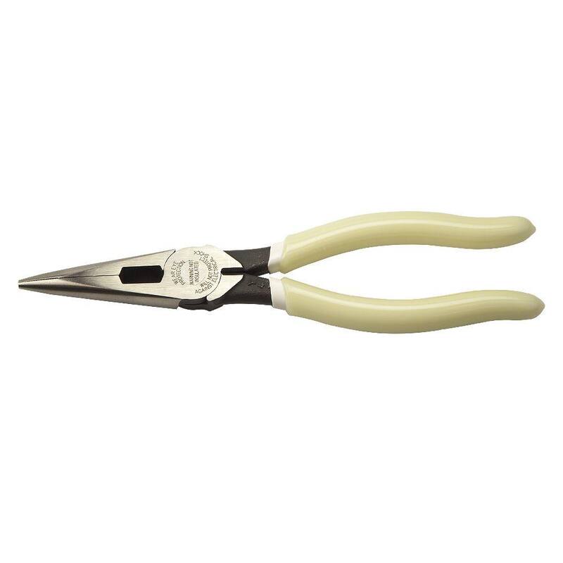 Plumillas de corte lateral de punta larga Hi-Viz de Klein Tools - D203-8-GLW