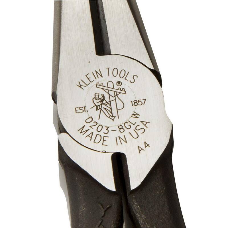 Plumillas de corte lateral de punta larga Hi-Viz de Klein Tools - D203-8-GLW