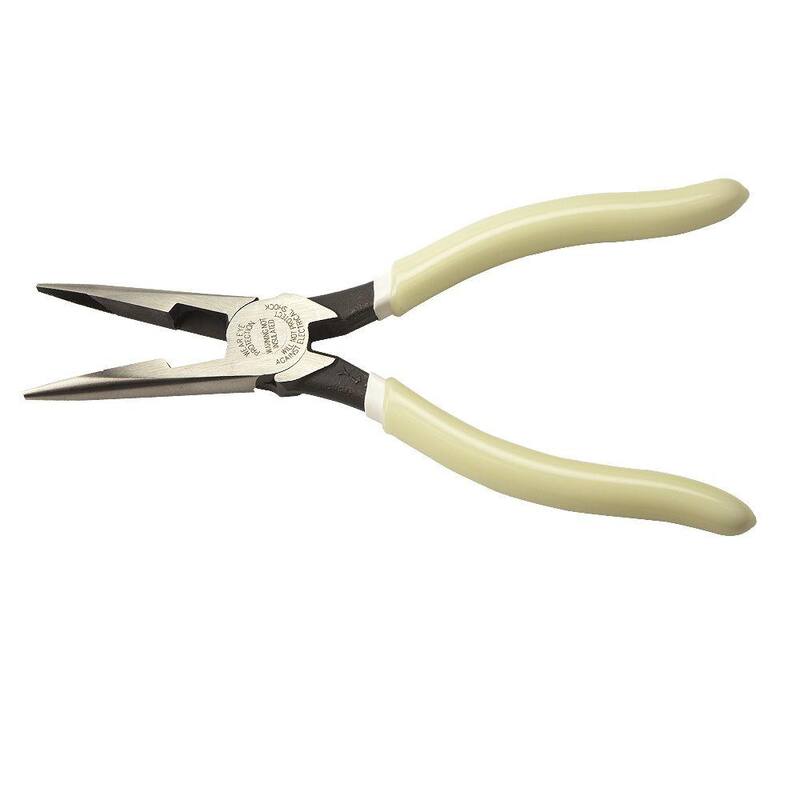Plumillas de corte lateral de punta larga Hi-Viz de Klein Tools - D203-8-GLW