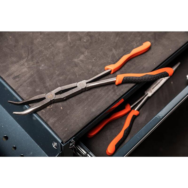 Pinzas de nariz doblada de doble compuesto largo Crescent 13 in. X2 con mango de material dual - PSX201C-06