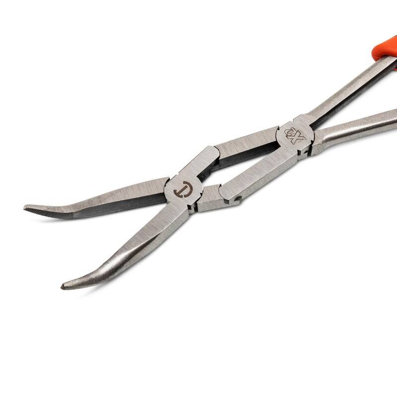 Pinzas de nariz doblada de doble compuesto largo Crescent 13 in. X2 con mango de material dual - PSX201C-06