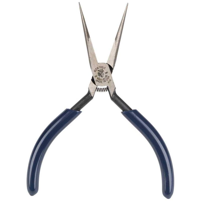Pinzas de punta larga y delgada de 5 pulgadas de Klein Tools - D327-5 1/2C