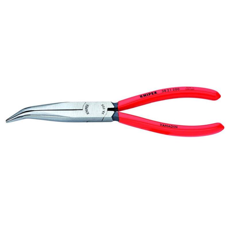 Pinzas de punta larga angulada KNIPEX de 8 pulgadas - 38 21 200
