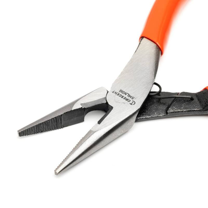Pinza de punta larga mini de 5 pulgadas Crescent con agarre sumergido - 5MLNDG