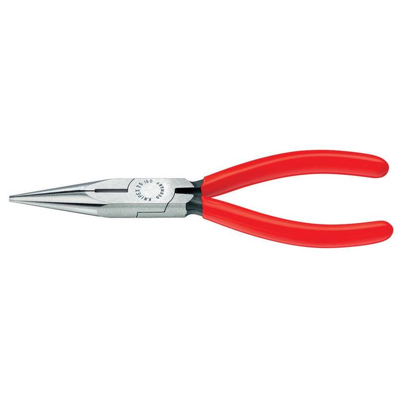 Pinzas de punta larga KNIPEX de 6-1/4 pulgadas con cortador - 25 01 160 SBA