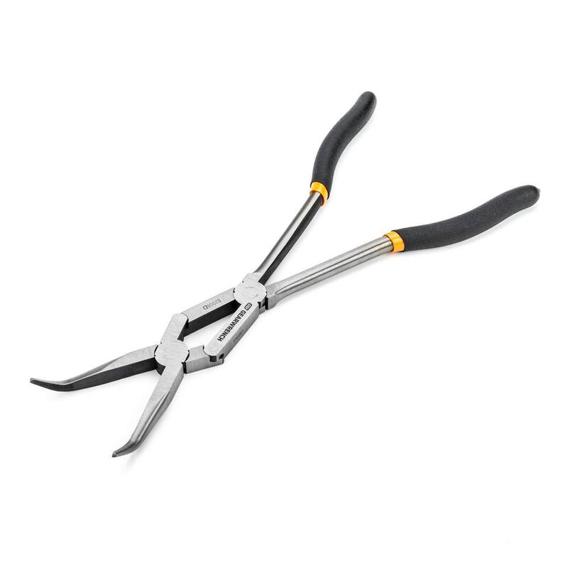 Juego de pinzas GEARWRENCH Double-X de punta larga recta y doblada a 45° con mango largo y cubierto (2 piezas) - 82106-06
