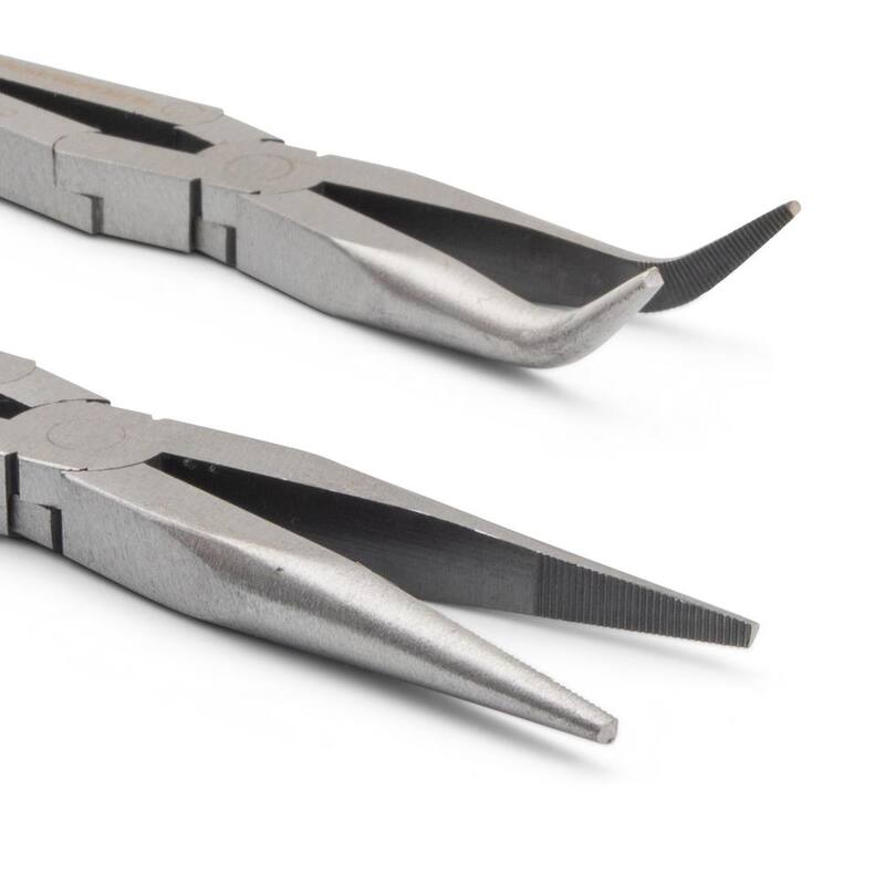 Juego de pinzas GEARWRENCH Double-X de punta larga recta y doblada a 45° con mango largo y cubierto (2 piezas) - 82106-06