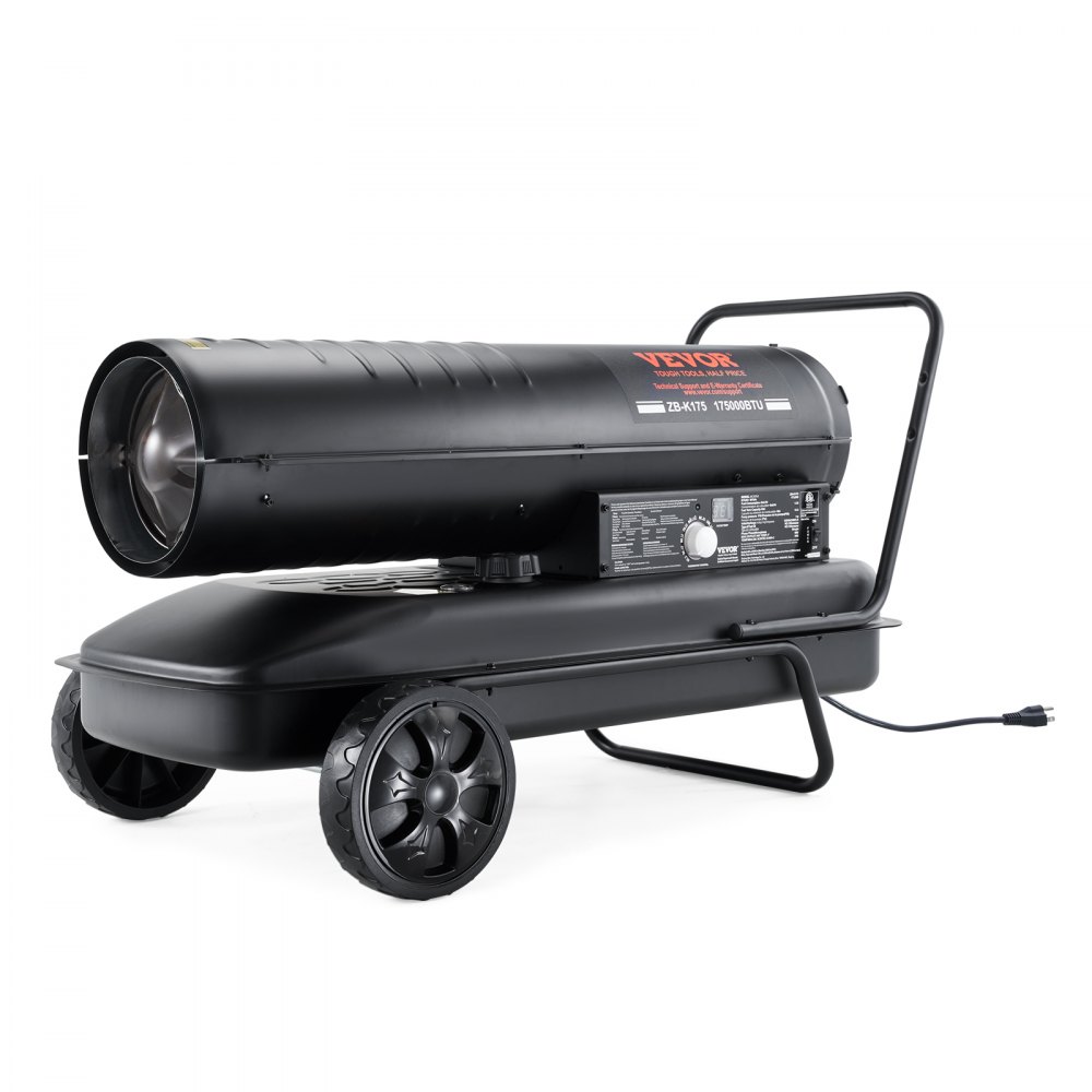 VEVOR Kerosene Forced Air Heater, 175000 BTU Portable Air Space Heater with Thermostat, 13.2 Gallon Tank Energy-Efficient heavy-duty Heater, for Indoor Outdoor Use Workshop Industry - GFSMYQNQ1750J5PWDV1