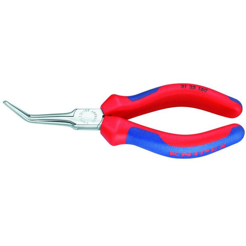 KNIPEX 6-1/4 pulgadas Pinzas de nariz larga anguladas con agarre cómodo -  31 25 160