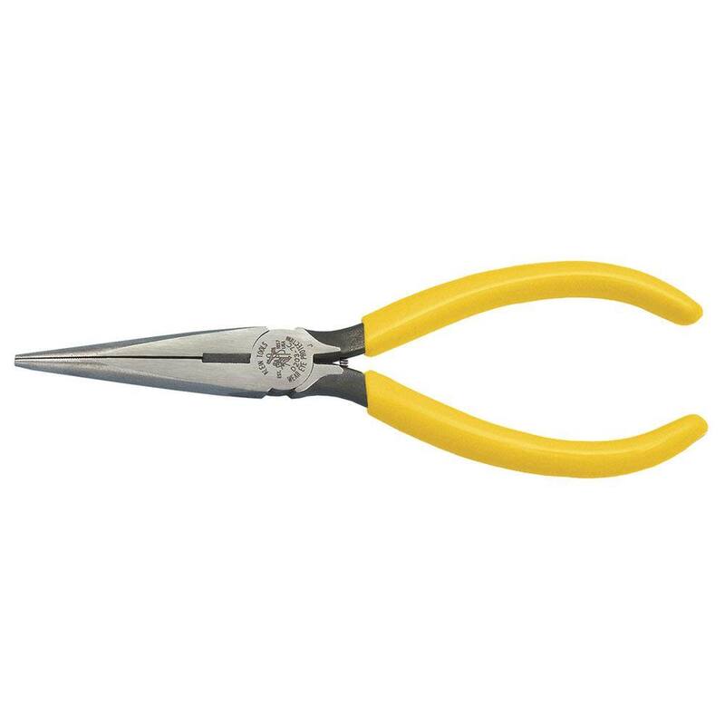 Pinzas de corte lateral de nariz larga estándar de 7 pulgadas con resorte de Klein Tools - D203-7C
