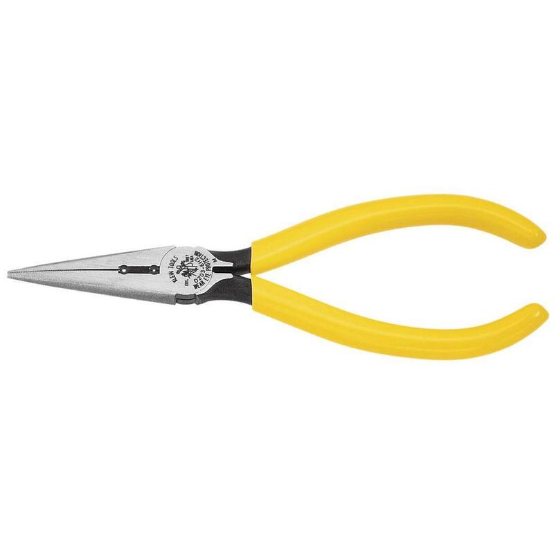 Pinzas de corte lateral de nariz larga estándar de 6 pulgadas Klein Tools para trabajos en tableros de interruptores - D203-6H2