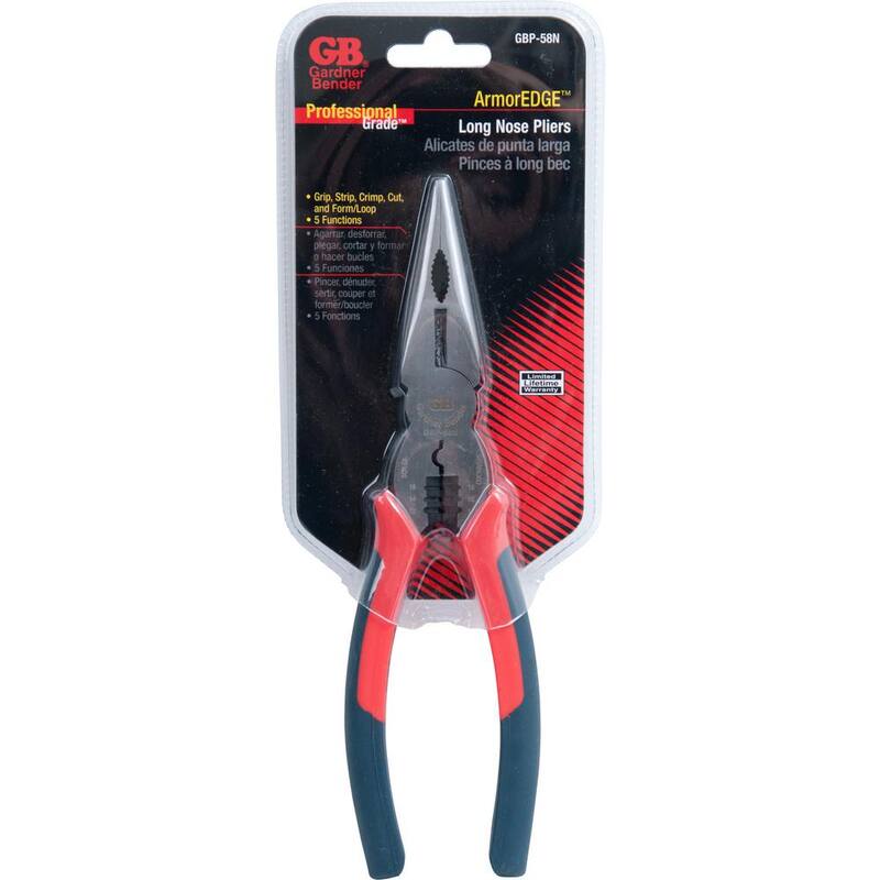 Pinzas de punta larga Gardner Bender de 8 pulgadas - GBP-58N