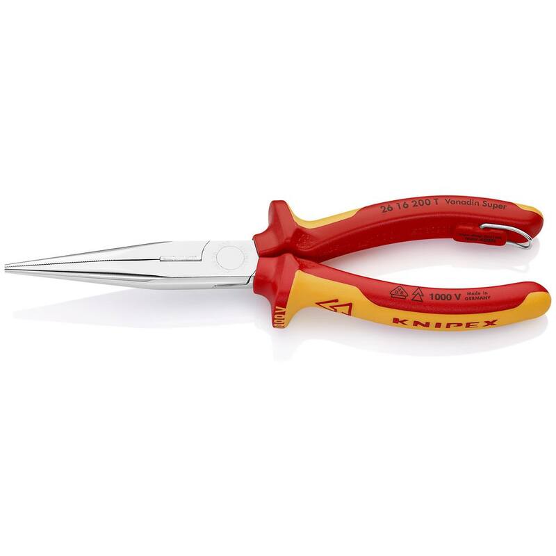 Pinzas de punta larga KNIPEX con cortador-aisladas a 1000V-acc es-108", Multi-componente, VDE - 26 16 200 T
