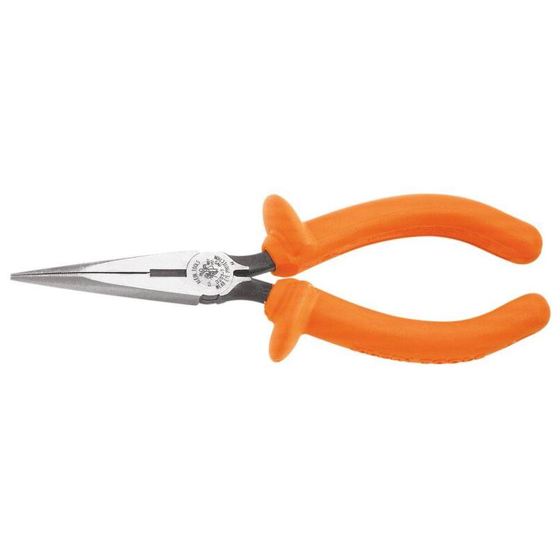 Pinzas de corte lateral de punta larga aisladas de 7 pulgadas de Klein Tools - D203-7-INS
