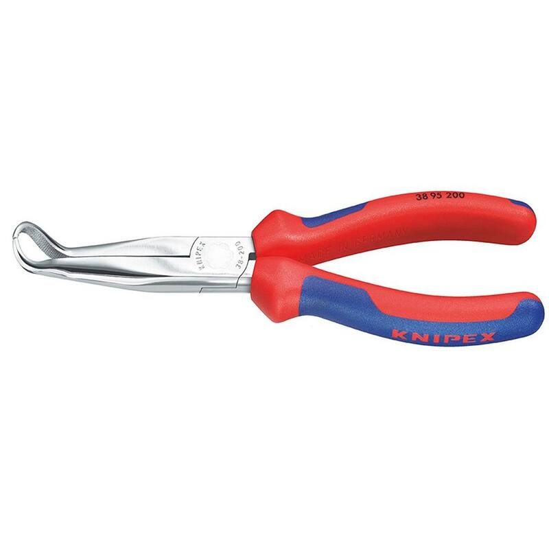 Pinzas de punta larga con agarre cómodo de 8 pulgadas de KNIPEX sin cortador atrapa - 38 95 200.