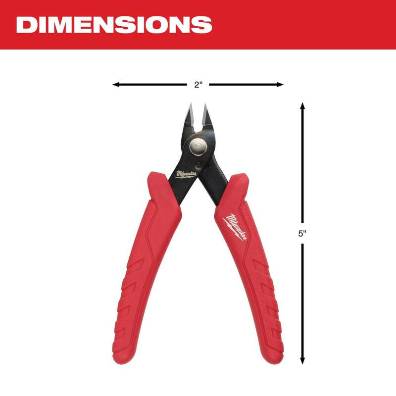 Pinzas de corte mini de 5 pulgadas Milwaukee con agarre cómodo - 48-22-6105.