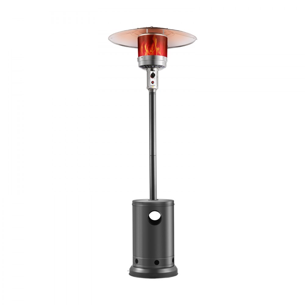 VEVOR Propane Patio Heater 50000BTU Tall Hammered w/Wheels Outdoor Silver Gray - GDSBWJRQSX50QS1BKV0