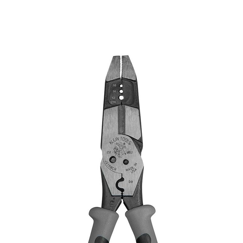 Pinzas híbridas con crimpeador de 8 pulgadas Klein Tools - J2158CRSEN