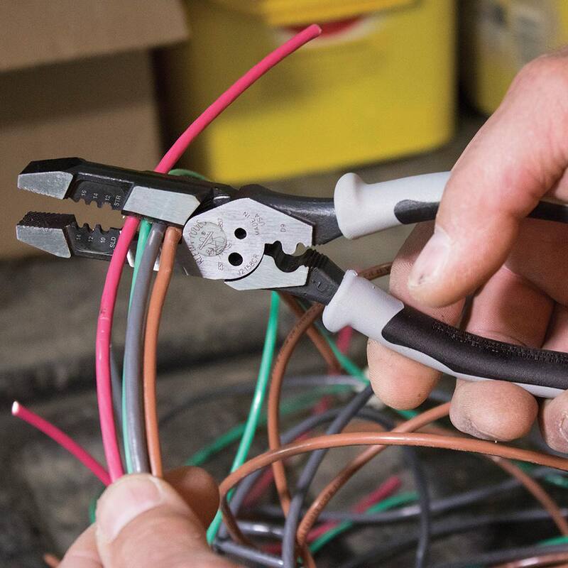 Pinzas híbridas con crimpeador de 8 pulgadas Klein Tools - J2158CRSEN