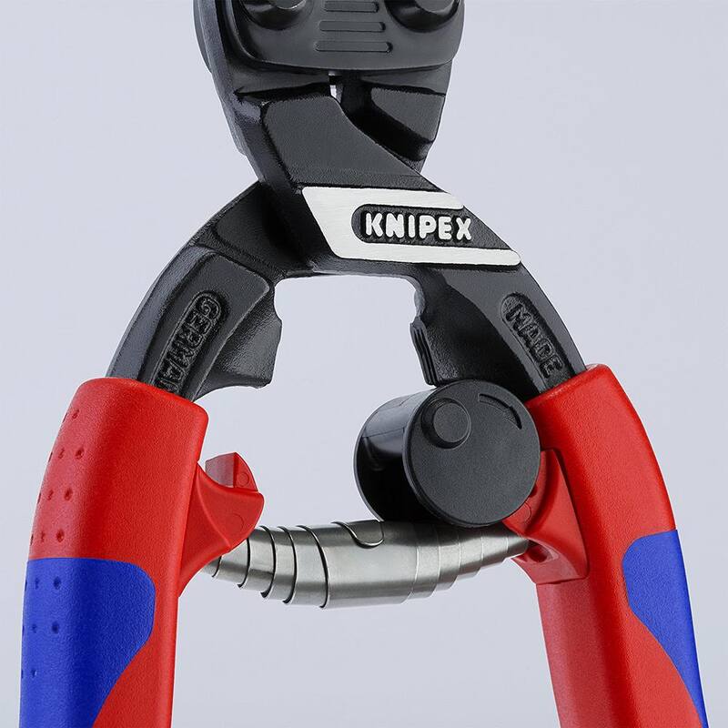 KNIPEX 8 pulgadas de alto apalancamiento CoBolt Cut, con muesca y resorte con agarre cómodo - 71 32 200