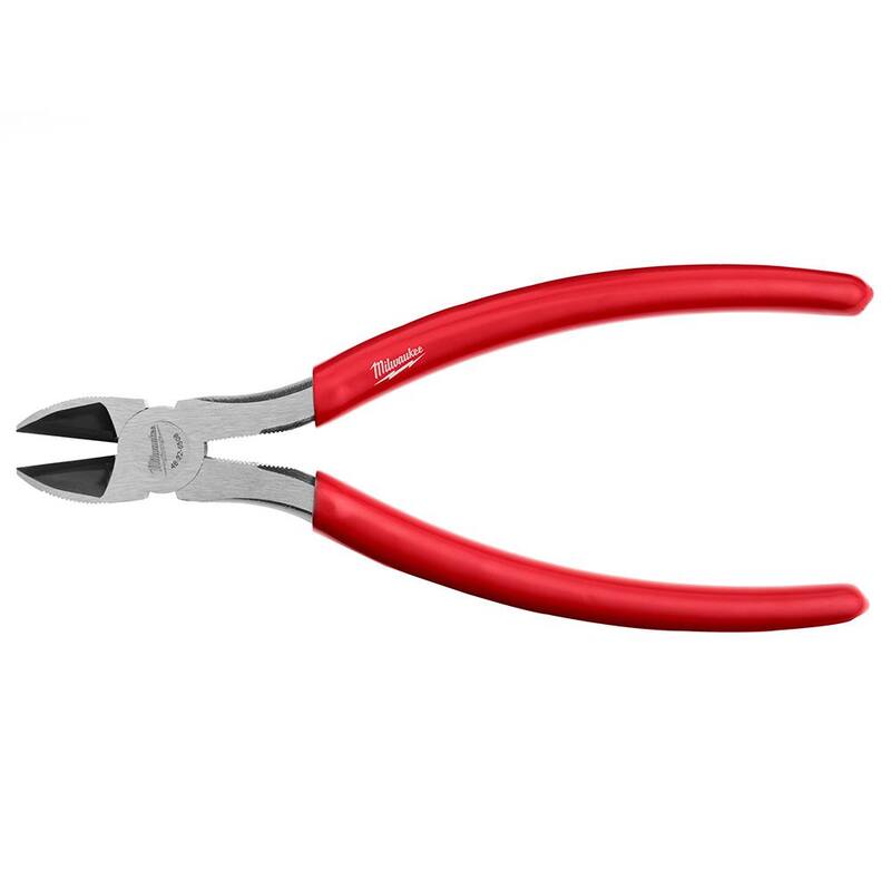 Pinzas cortadoras diagonales de 8 pulgadas Milwaukee con extractor de cinta de pescado y empuñadura sumergida - 48-22-6508
