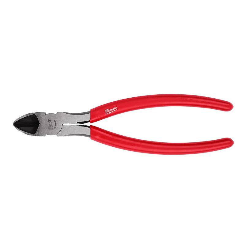 Pinzas cortadoras diagonales de 8 pulgadas Milwaukee con extractor de cinta de pescado y empuñadura sumergida - 48-22-6508