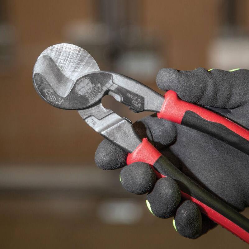 Cortador de cables de alto apalancamiento Klein Tools Journeyman con pelado - J63225NSEN