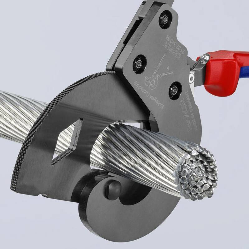Cortador de cable ACSR de 13-25/64 pulgadas con acción de carraca - 95 32 340 SR US