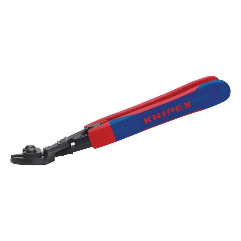 Pinzas de corte de alto apalancamiento con agarre cómodo Cobolt de 8 pulgadas y ángulo - 71 22 200 de KNIPEX