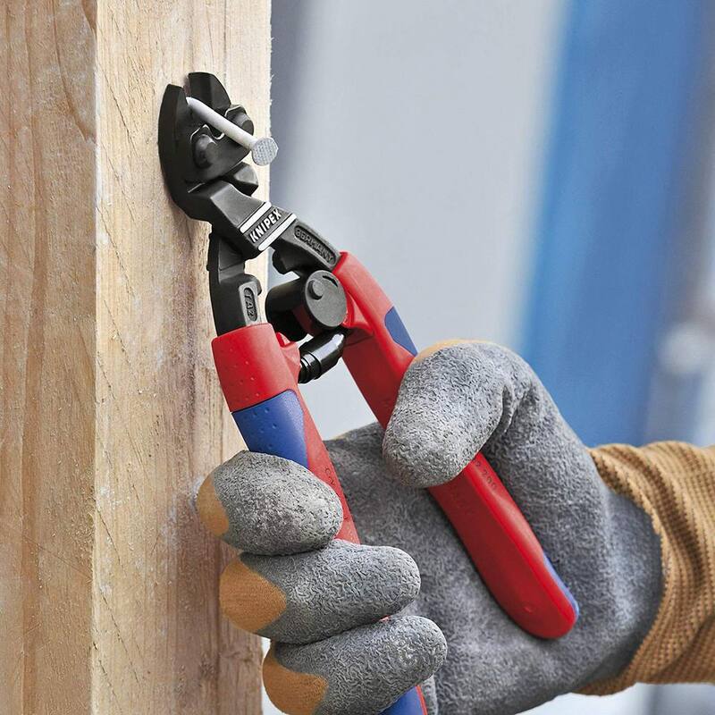Pinzas de corte de alto apalancamiento con agarre cómodo Cobolt de 8 pulgadas y ángulo - 71 22 200 de KNIPEX
