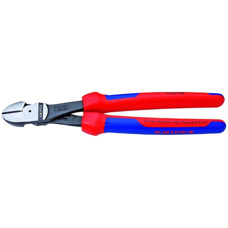 KNIPEX Cortadoras Diagonales de Alto Apalancamiento de 10 pulgadas con Agarre Cómodo - 74 02 250