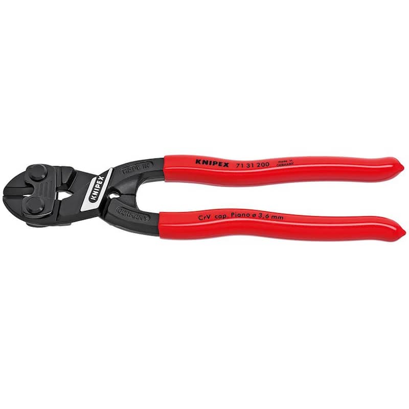 Pinzas cortadoras de alto apalancamiento KNIPEX de 8 pulgadas con muesca - 71 31 200