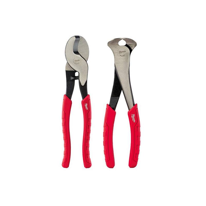 Pinzas cortadoras de cable de 10 pulgadas y pinzas de corte de 7 pulgadas Milwaukee (juego de 2) - 48-22-6104-48-22-6407