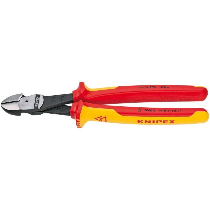 KNIPEX 10 pulgadas. Diagonales de alto apalancamiento aisladas - 74 08 250 US