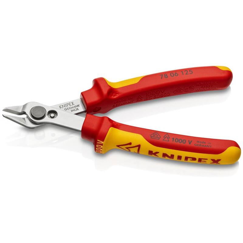KNIPEX 5 pulgadas Electrónica Súper Knips con Mangos Aislados - 78 06 125